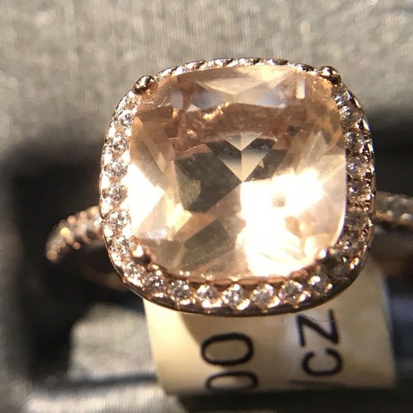 Cocktail Ring Citrine Sz8.5 Round Silver 925 (All Stones Simulated)